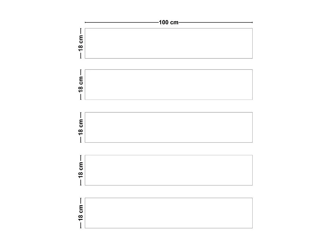 Contremarches adhésives PVC pour escalier - blanc - Lot de 5 (18x100 cm)