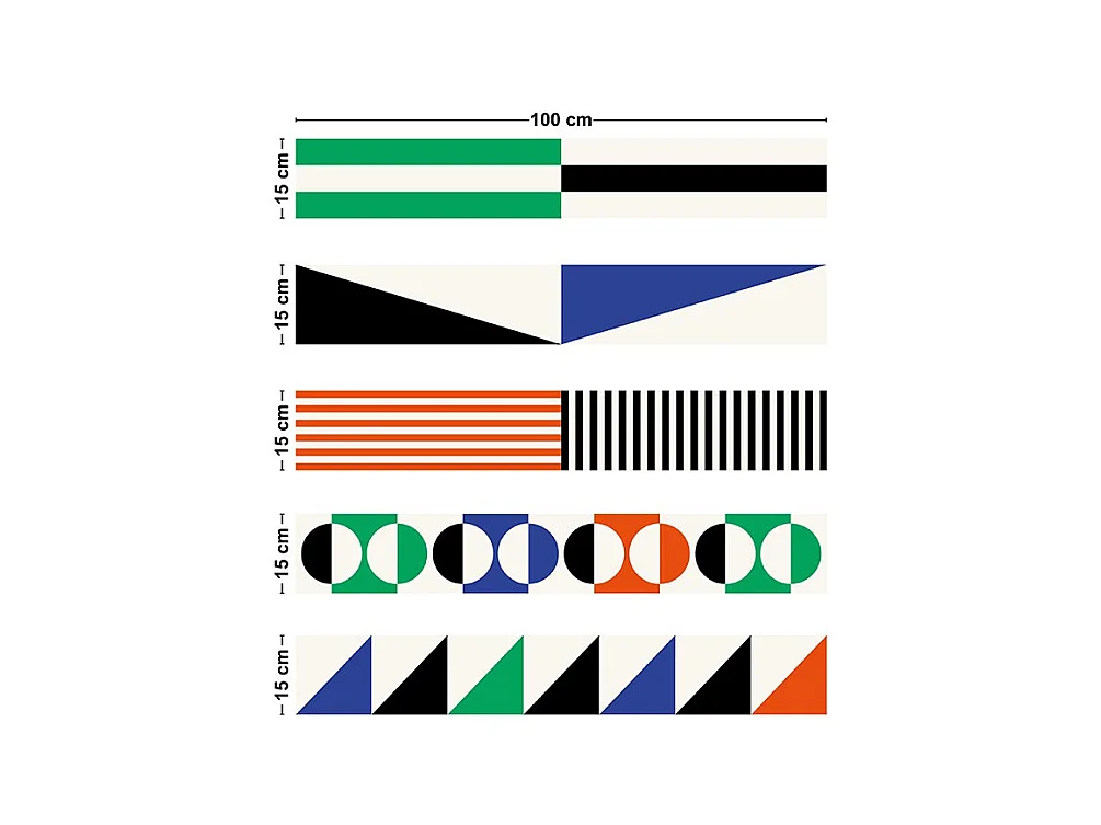 Contremarches adhésives PVC pour escalier - multicouleur - Lot de 5 (15x100 cm)