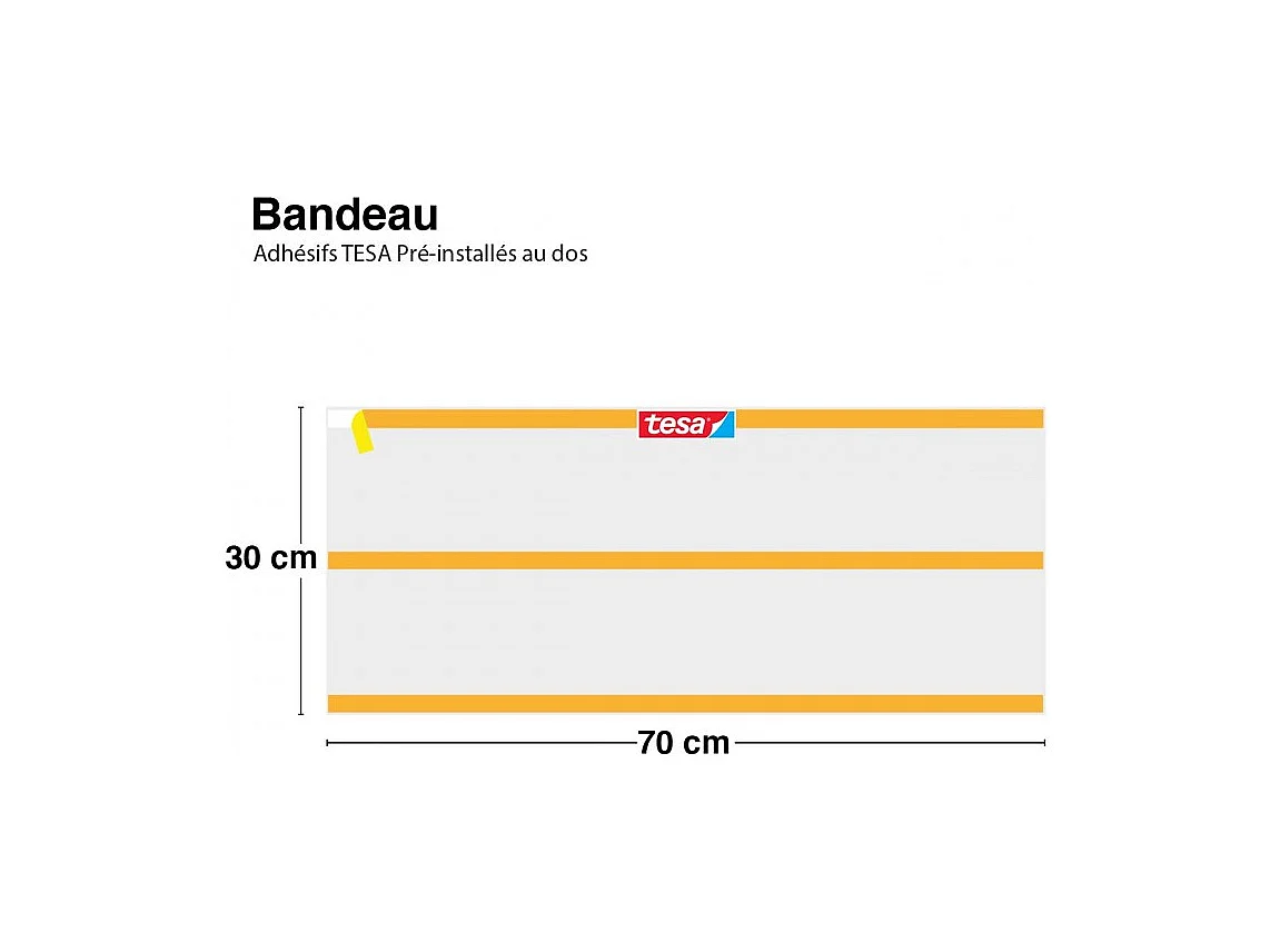 Crédence adhésive pour salle de bain en PVC géométrique beige 140x30 cm (en 2 bandeaux)