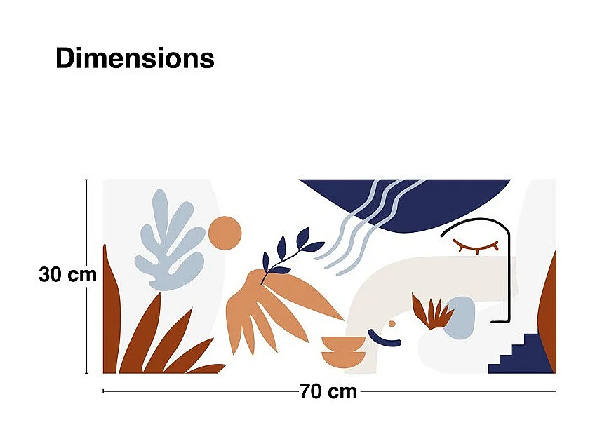 Crédence adhésive pour salle de bain en PVC design bleu 140x30 cm (en 2 bandeaux)