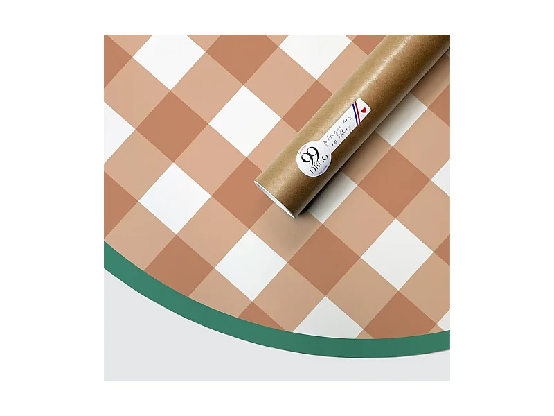 Tête de lit - Vichy - intissé 225g/m² - pré-encollé - Rouge - 110x160cm