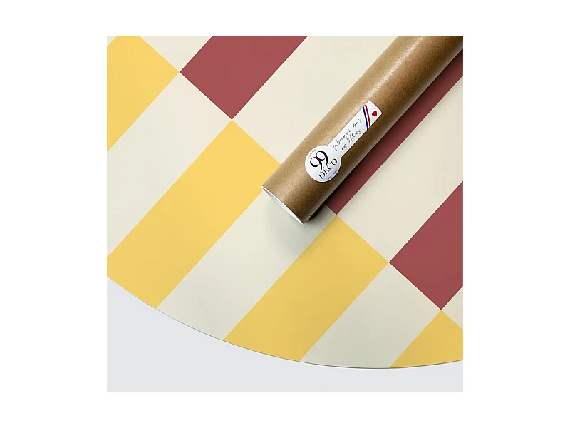 Tête de lit - Rythmo - intissé 225g/m² - pré-encollé - Rouge - 110x140cm