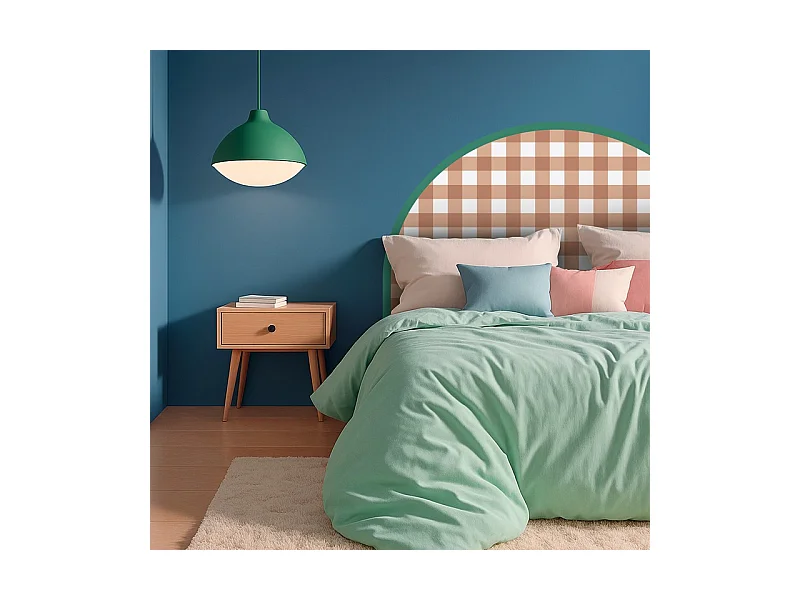 Tête de lit - Vichy - intissé 225g/m² - pré-encollé - Rouge - 110x180cm