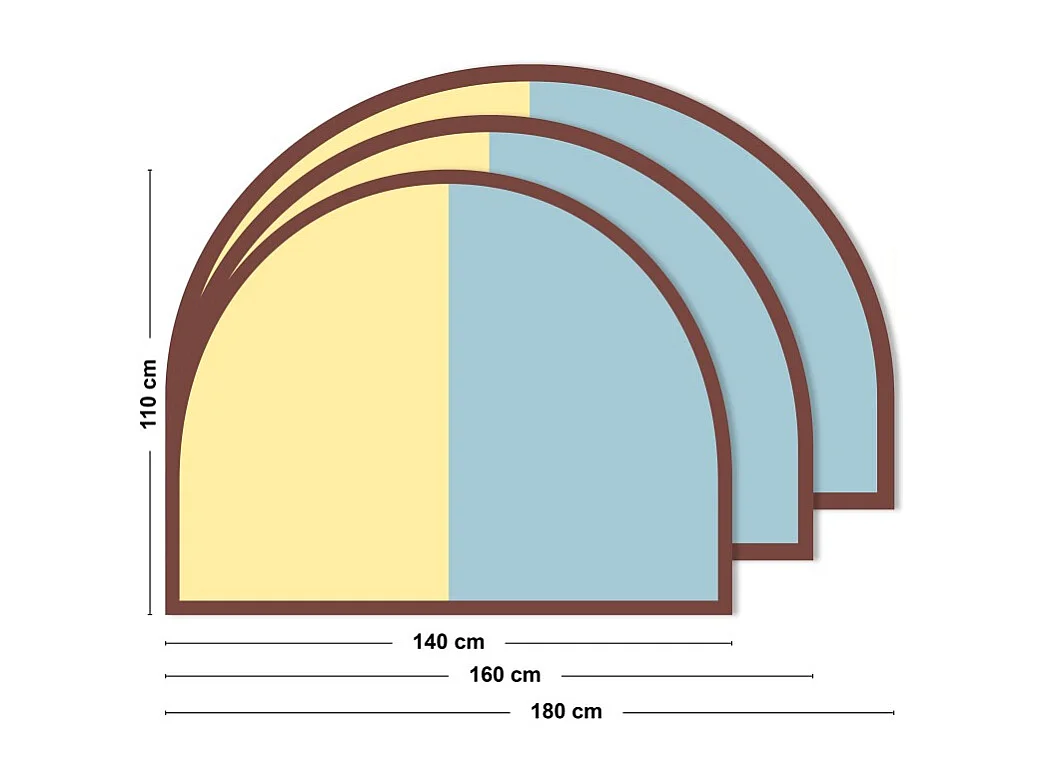 Tête de lit - Duo - intissé 225g/m² - pré-encollé - Jaune - 110x180cm