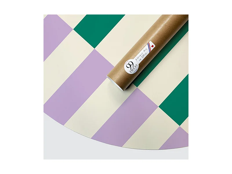 Tête de lit - Rythmo - intissé 225g/m² - pré-encollé - Violet - 110x180cm