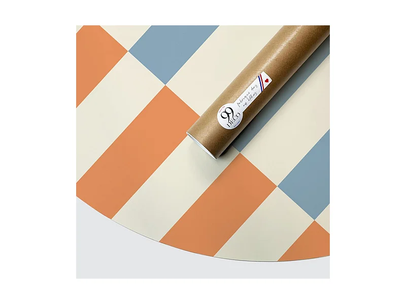 Tête de lit - Rythmo - intissé 225g/m² - pré-encollé - Orange - 110x180cm