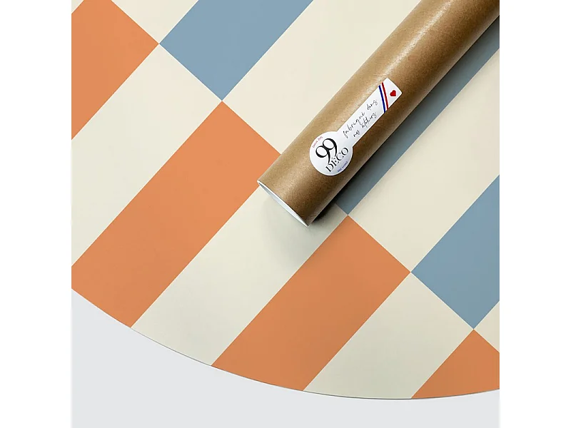 Tête de lit - Rythmo - intissé 225g/m² - pré-encollé - Orange - 110x140cm