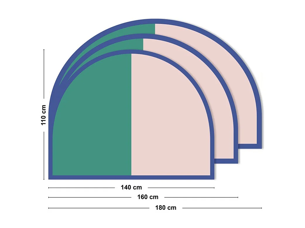 Tête de lit - Duo - intissé 225g/m² - pré-encollé - Rose - 110x160cm