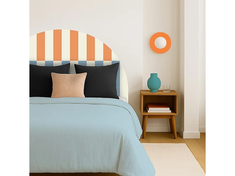 Tête de lit - Rythmo - intissé 225g/m² - pré-encollé - Orange - 110x160cm