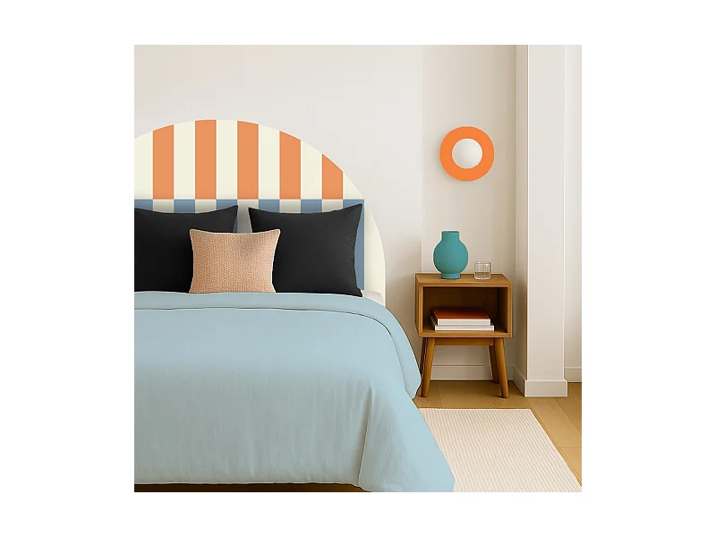 Tête de lit - Rythmo - intissé 225g/m² - pré-encollé - Orange - 110x160cm