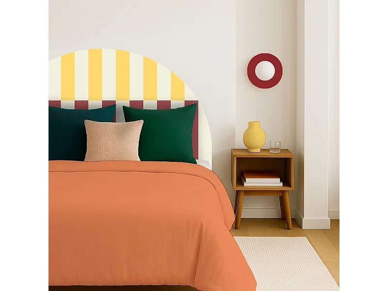 Tête de lit - Rythmo - intissé 225g/m² - pré-encollé - Rouge - 110x160cm