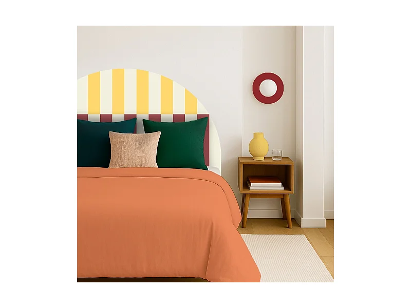 Tête de lit - Rythmo - intissé 225g/m² - pré-encollé - Rouge - 110x160cm