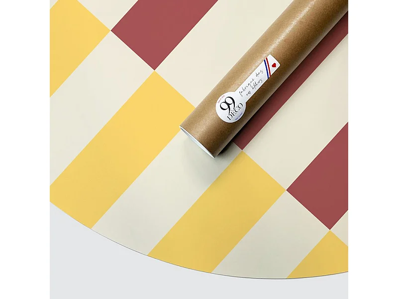 Tête de lit - Rythmo - intissé 225g/m² - pré-encollé - Rouge - 110x160cm