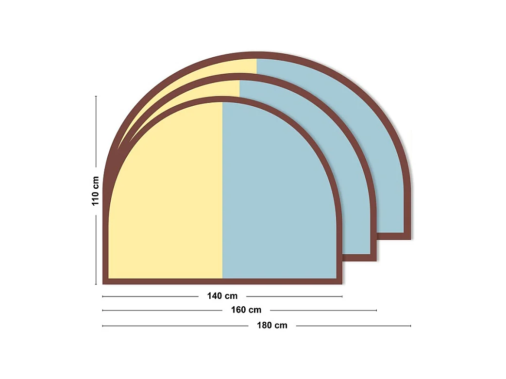 Tête de lit - Duo - intissé 225g/m² - pré-encollé - Jaune - 110x160cm