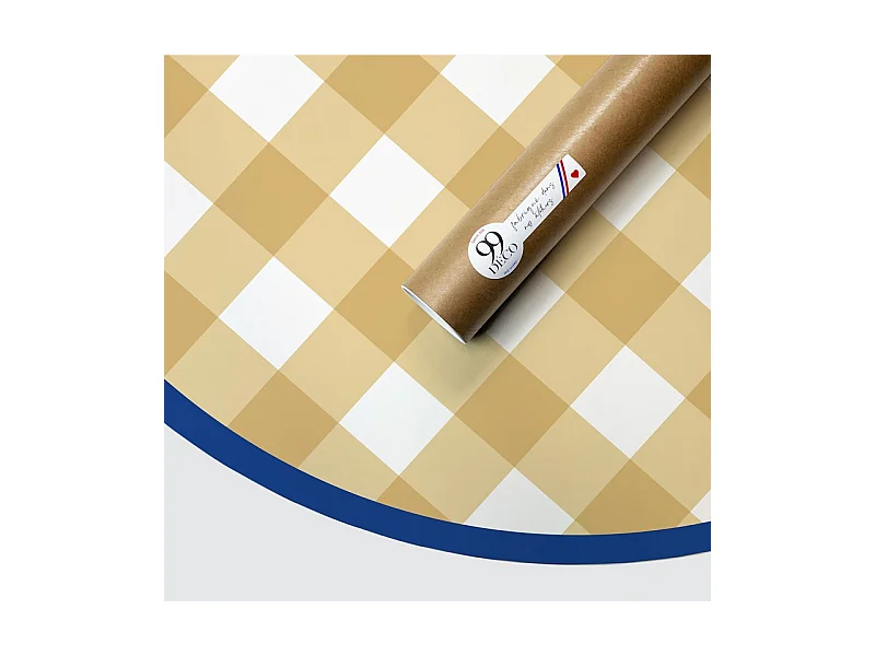 Tête de lit - Vichy - intissé 225g/m² - pré-encollé - Jaune - 110x180cm