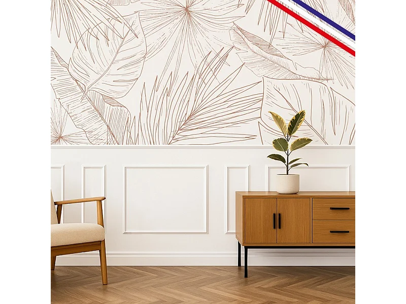 Kit de 5 moulures murales en bois Pin des Landes - Prêt à coller et peindre - Eugenie - 4 mètres