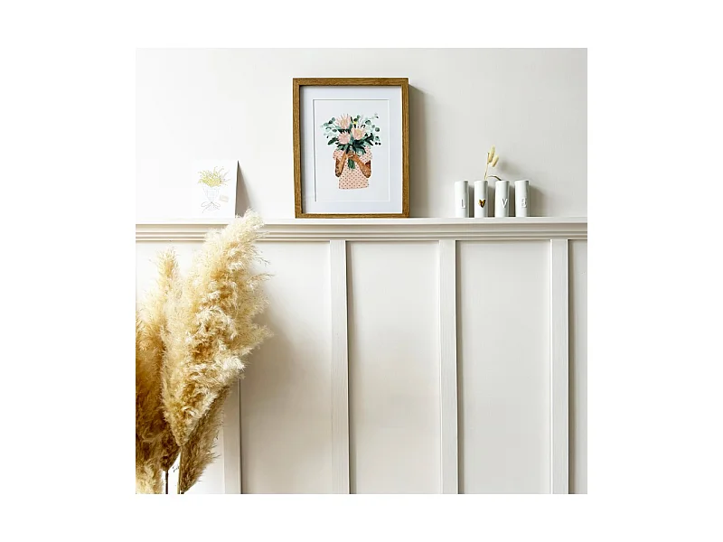 Kit de moulures murales pour étagère en bois - Pin Massif Sylvestre abouté - Alba - Prêt à coller et peindre