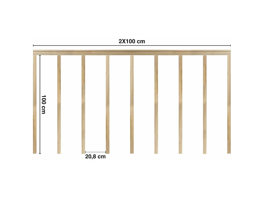 Kit de moulures murales pour étagère en bois - Pin Massif Sylvestre abouté - Alba - Prêt à coller et peindre