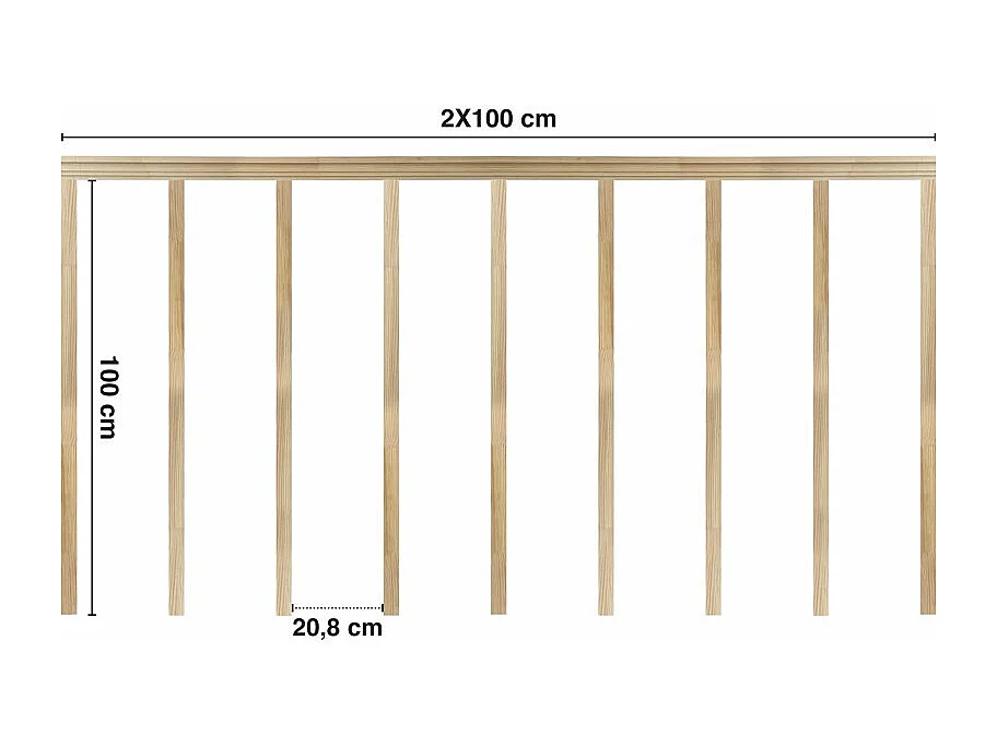 Kit de moulures murales pour étagère en bois - Pin Massif Sylvestre abouté - Alba - Prêt à coller et peindre