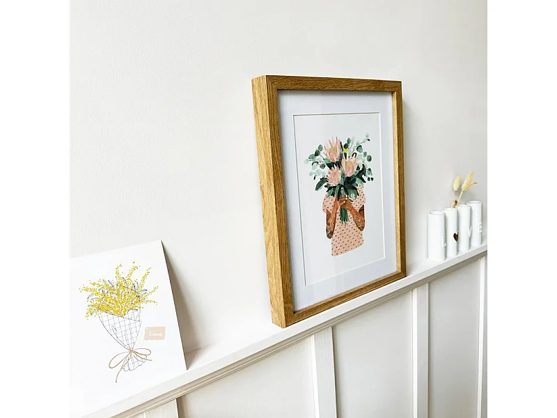 Kit de moulures murales pour étagère en bois - Pin Massif Sylvestre abouté - Alba - Prêt à coller et peindre