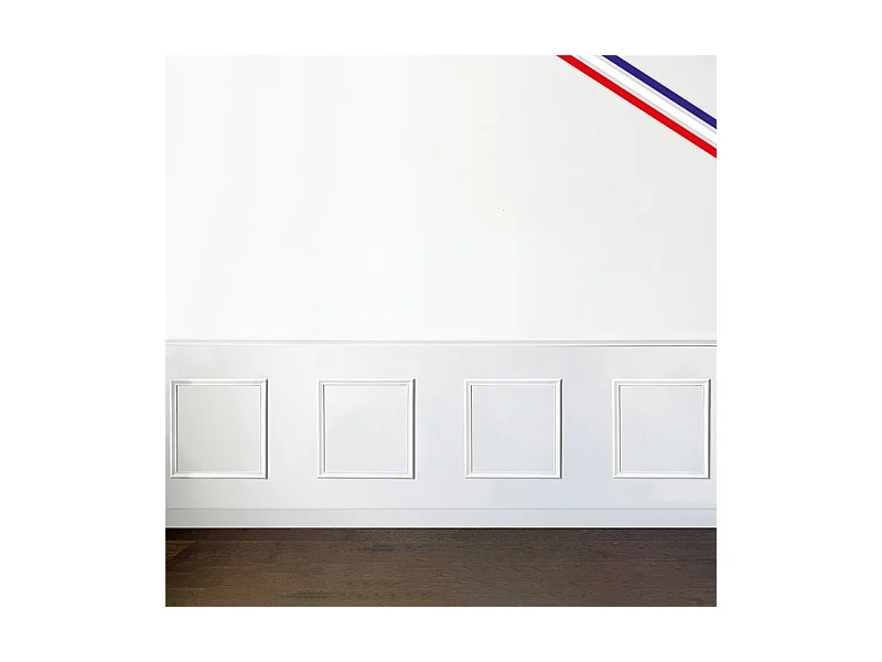 Kit de 4 moulures murales en bois Pin des Landes - Prêt à coller et peindre - Florine - 4 mètres