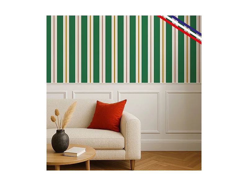 Kit de 4 moulures murales en bois Pin des Landes - Prêt à coller et peindre - Florine - 4 mètres