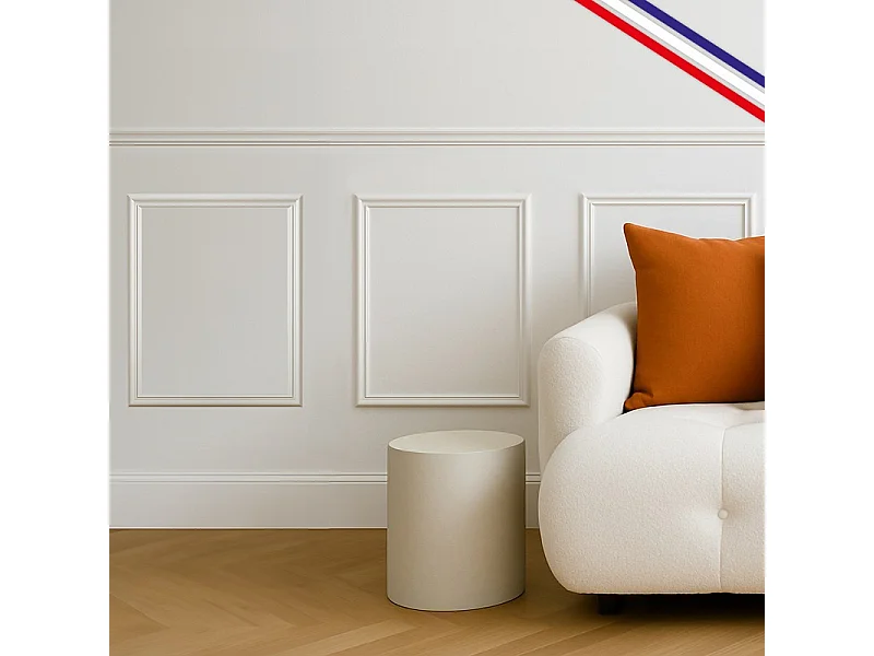 Kit de 3 moulures murales en bois Pin des Landes - Prêt à coller et peindre - Antoinette - 3 mètres