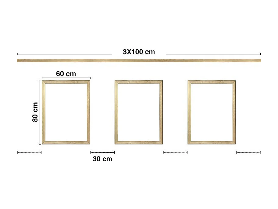 Kit de 3 moulures murales en bois Pin des Landes - Prêt à coller et peindre - Antoinette - 3 mètres