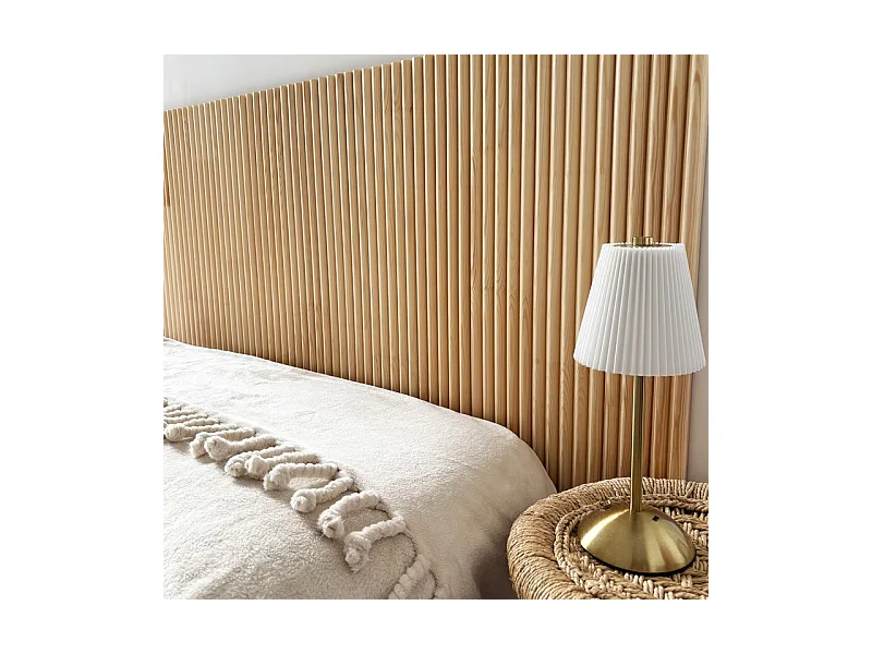 Kit de 10 moulures murales - demi-ronds - 100% FSC - Pin abouté - 10x(10x100cm) - Prêt à coller et peindre