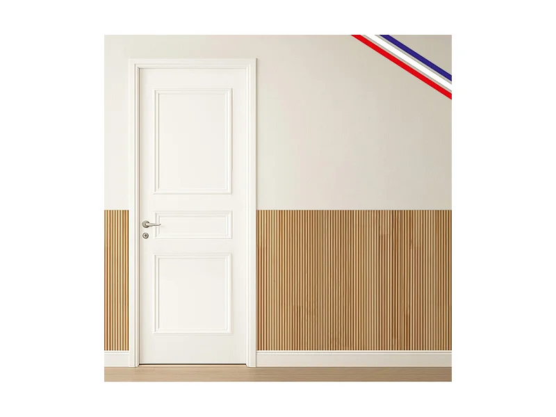 Lot de 2 kits pour moulures de porte en bois - à doucine - Prêt à coller et peindre