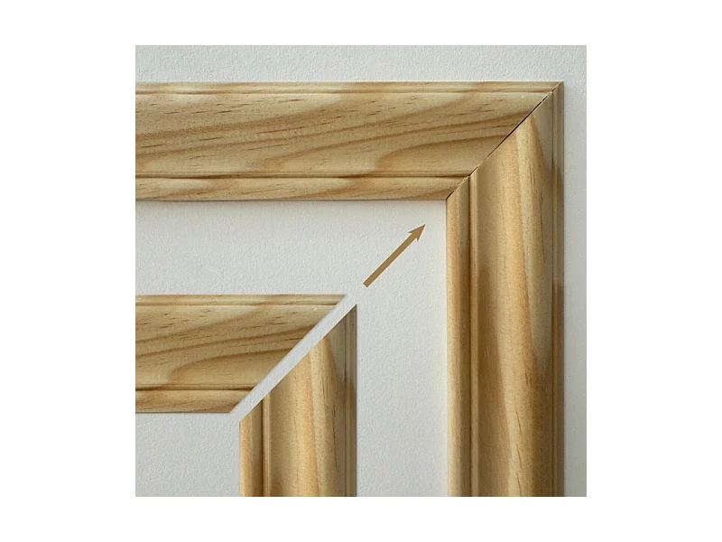 Lot de 2 kits pour moulures de porte en bois - à doucine - Prêt à coller et peindre