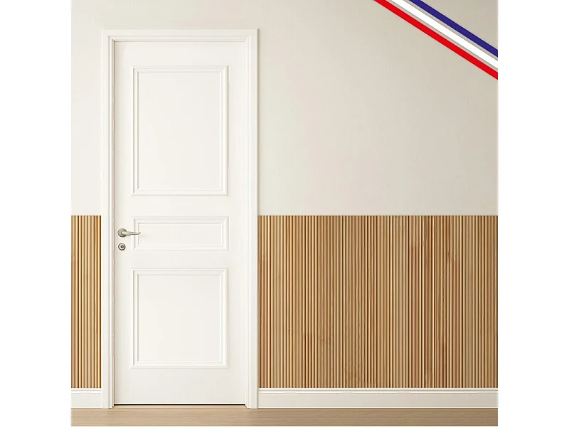 Lot de 2 kits pour moulures de porte en bois - à doucine - Prêt à coller et peindre