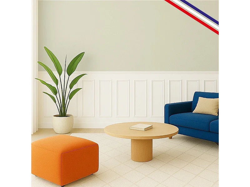 Kit de 10 moulures murales en bois Pin des Landes - Prêt à coller et peindre - Camille - 4 mètres