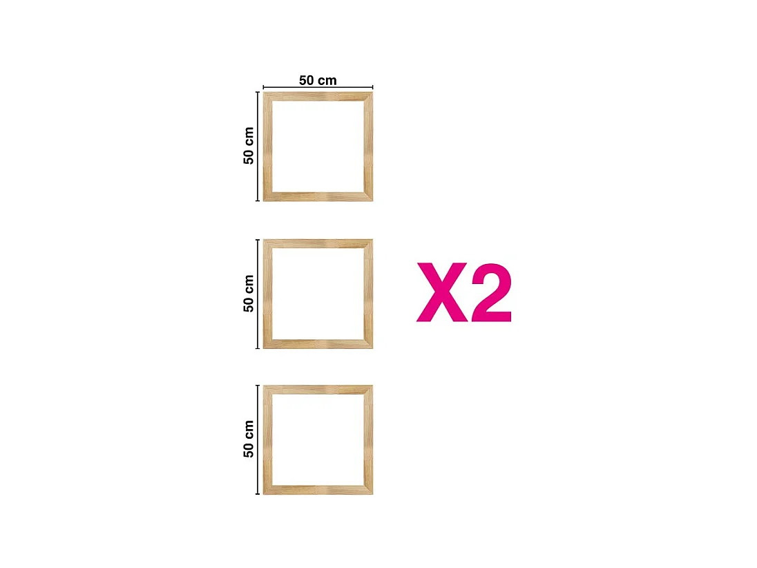 Lot de 2 kits pour moulures de porte en bois - 100% FSC - en tasseaux - Prêt à coller et peindre