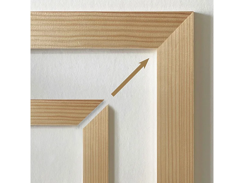 Lot de 2 kits pour moulures de porte en bois - 100% FSC - en tasseaux - Prêt à coller et peindre