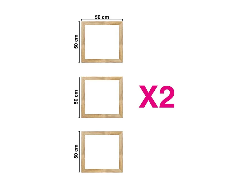 Lot de 2 kits pour moulures de porte en bois - 100% FSC - en tasseaux - Prêt à coller et peindre