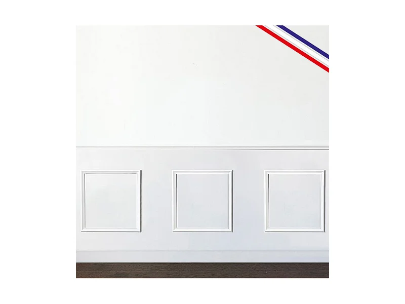 Kit de 3 moulures murales en bois Pin des Landes - Prêt à coller et peindre - Florine - 3 mètres