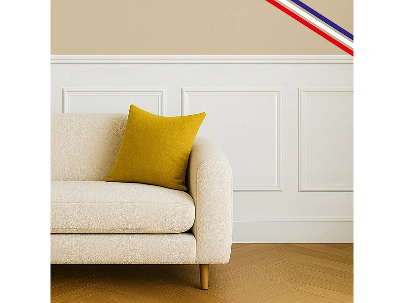 Kit de 3 moulures murales en bois Pin des Landes - Prêt à coller et peindre - Florine - 3 mètres