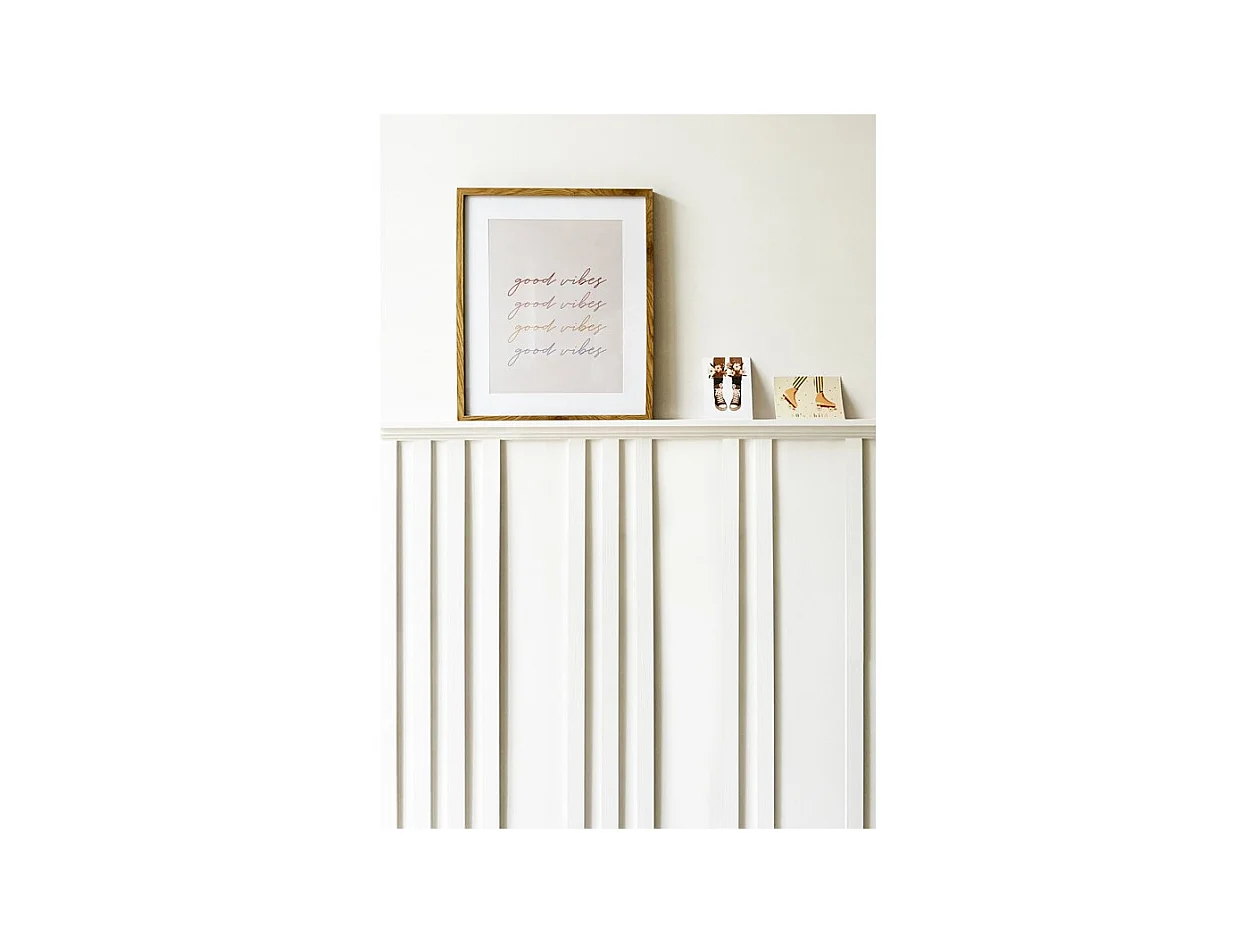 Kit de moulures murales pour étagère en bois - Pin Sylvestre abouté - Izia - Prêt à coller et peindre