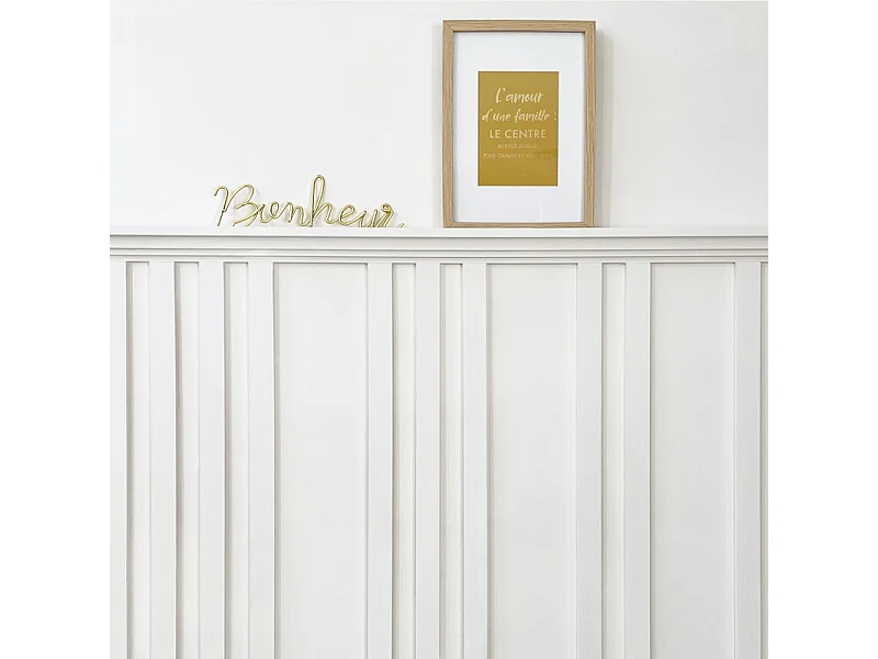 Kit de moulures murales pour étagère en bois - Pin Sylvestre abouté - Izia - Prêt à coller et peindre