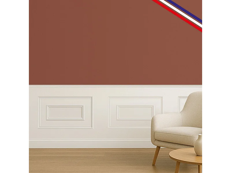 Kit de 3 moulures murales en bois Pin des Landes - Prêt à coller et peindre - Augustine - 4 mètres