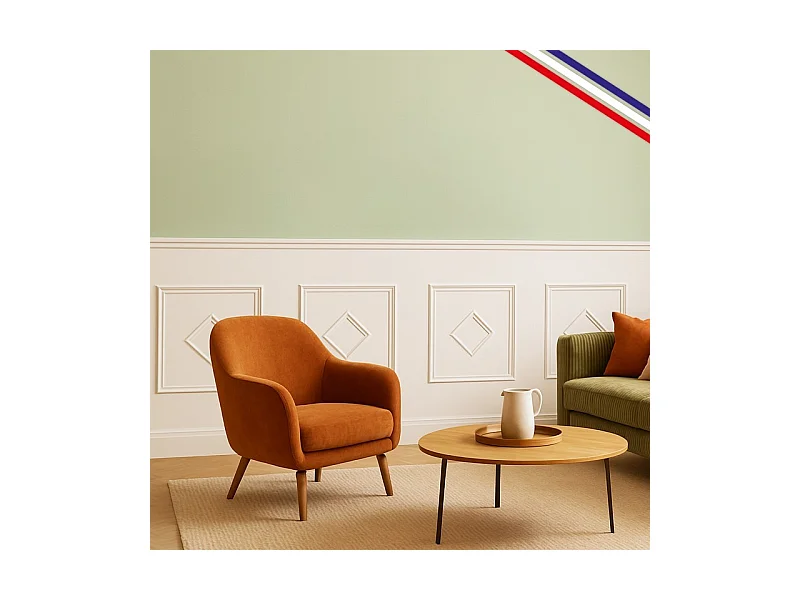 Kit de 4 moulures murales en bois Pin des Landes - Prêt à coller et peindre - Florine - 4 mètres