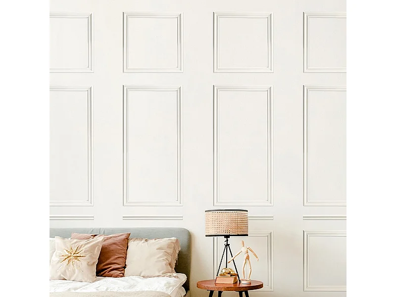 Kit de 12 moulures murales en bois Pin des Landes - Prêt à coller et peindre - Jeanne - 1,6 mètres