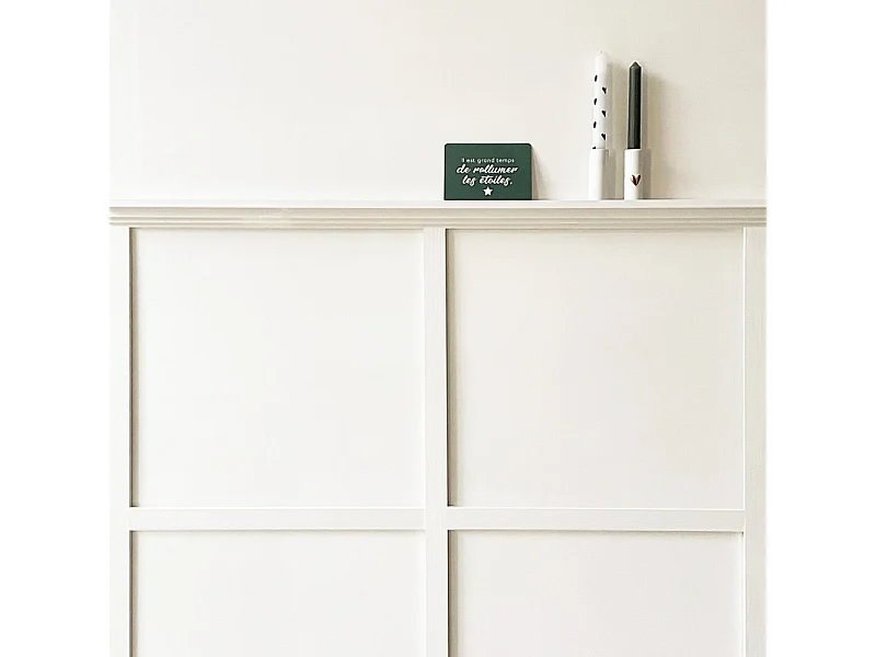 Kit de moulures murales pour étagère en bois - Pin Sylvestre abouté - Enora - Prêt à coller et peindre