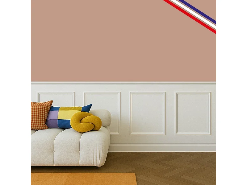 Kit de 4 moulures murales en bois Pin des Landes - Prêt à coller et peindre - Antoinette - 4 mètres