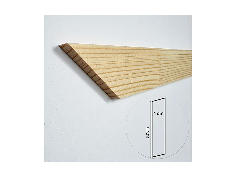 Lot de 2 kits pour moulures de porte en bois - 100% FSC - en tasseaux - Prêt à coller et peindre