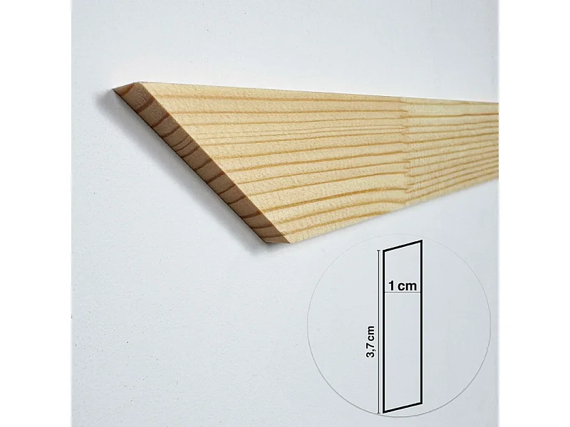 Lot de 2 kits pour moulures de porte en bois - 100% FSC - en tasseaux - Prêt à coller et peindre