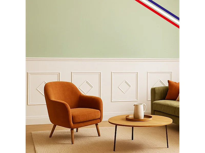 Kit de 4 moulures murales en bois Pin des Landes - Prêt à coller et peindre - Victorine - 4 mètres