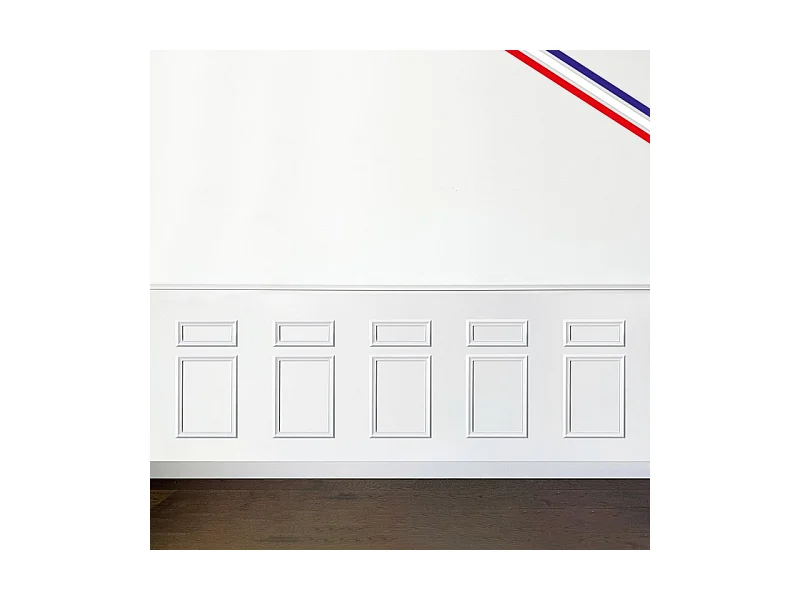 Kit de 10 moulures murales en bois Pin des Landes - Prêt à coller et peindre - Colette - 4 mètres