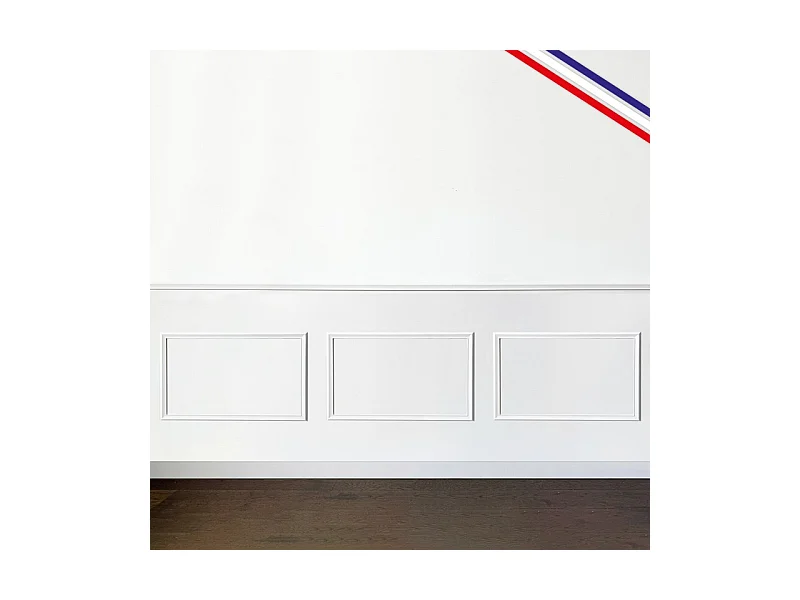 Kit de 3 moulures murales en bois Pin des Landes - Prêt à coller et peindre - Augustine - 4 mètres